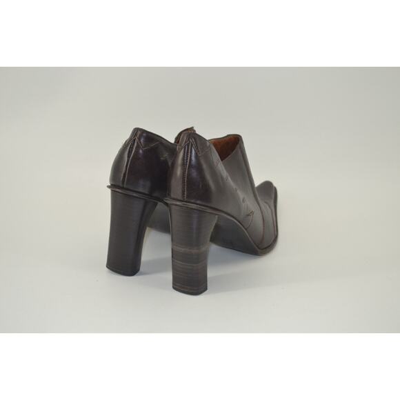 Sibyl Vane Booties Brown Leather Handmade Boot Pointed Toe Side Zipper Size 9 - Picture 11 of 12